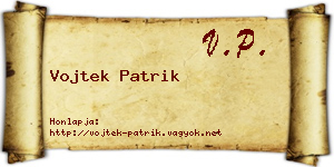 Vojtek Patrik névjegykártya